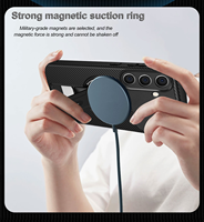Étui de protection d'objectif pour Samsung Galaxy A57 A17 A07 A56 A36 A06 A55 A35 A54, étui de téléphone magnétique en TPU texturé en fibre de carbone