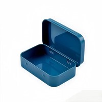 Boîte en étain personnalisée 95*60*20mm avec couvercle à charnière, boîte en métal pour le stockage et l'emballage de produits de vente au détail