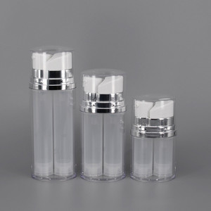 Botella de plástico con bomba de doble cámara para el cuidado de la piel, botella de loción sin aire, 2x5ml, 2x10ml, 2x15ml - Product Image 5