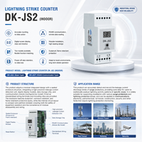Compteur d'impulsions numériques d'ondes de surtension DK-JS2 pour intérieur avec compteur d'événements de foudre RS485