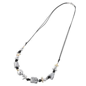 สร้อยคอลูกปัดธรรมชาติหลายองค์ประกอบสไตล์เรโทรระดับไฮเอนด์สำหรับสุภาพสตรี จี้ที่ทันสมัยและสง่างาม ทันสมัยและใช้งานได้หลากหลาย - Product Image 6