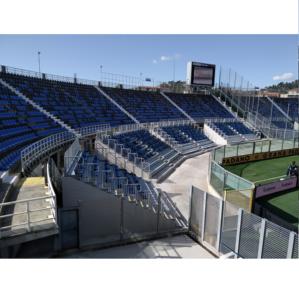 Gradas para canchas de baloncesto hechas en Italia, marca CETA, serie G2M, graderías prefabricadas - Product Image 1