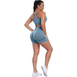 Pantaloncini da ginnastica a vita alta da donna Premium da donna pantaloncini con Lifting per il culo senza cuciture per il Fitness sportivo Yoga - Product Image 4