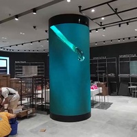 Écran d'affichage vidéo LED publicitaire flexible HD couleur pleine 360 degrés en forme de cercle cylindrique personnalisé pour intérieur