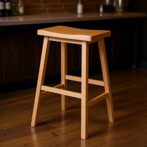 Tabouret de bar Satori 29 pouces avec siège en bois de hêtre, design moderne et minimaliste, pour bar à domicile ou mobilier commercial - Product Image 2