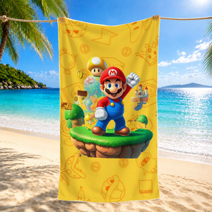 Toalla ChamXue, Toalla <span class=keywords><strong>de</strong></span> Playa con Diseño <span class=keywords><strong>de</strong></span> Dibujos Animados Súper Famosos, Toalla <span class=keywords><strong>de</strong></span> Baño <span class=keywords><strong>de</strong></span> Microfibra para Niños, Linda, Suave y Cómoda - Product Image 1