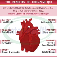 Ausreson OEM Chine Soins de Santé Végétaliens Comprimés de CoQ10 Prix Halal 300mg 1000mg Complément Herbal Matière Première Coenzyme Q10 Comprimés