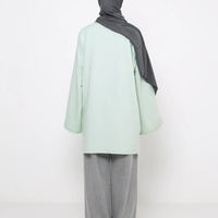 Vêtements de sport musulmans pour femmes, tenue de sport musulmane pour femmes, haut en coton vert clair ample