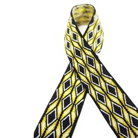 Couleur Jacquard Brodé Haute Ténacité Bande Élastique 25-40mm Ethnique Polyester Motif À Chevrons Utilisation Du Vêtement