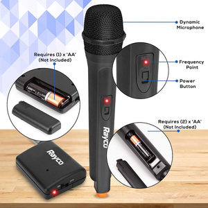 Microphone sans fil dynamique portable VHF, système de micro à main monocanal pour chanteurs, fabriqué en métal durable - Product Image 5