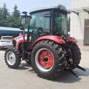 Mesin Pertanian traktor Mini berjalan 100HP, peralatan mesin Diesel 4 roda traktor