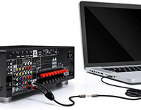 Câble adaptateur audio plaqué or 3,5 mm femelle auxiliaire vers 2 RCA avec gaine en PVC pour lecteur DVD, ordinateur portable, tablette, smartphone