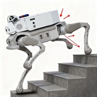 Chien robot intelligent programmable avec système de sécurité visuel, reconnaissance faciale, évitement d'obstacles autonome, panoramique, PLC infrarouge