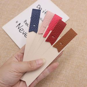 RTS PU Leather <b>Bookmark</b> Promotional Book Page Marker Personalized Initial Modern Reusable Embossed Design Gifts for Readers - Product Image 2