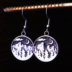 Vente en gros Norse Rune <span class=keywords><strong>Viking</strong></span> Odin Triangle Marteau de Thor Boucles <span class=keywords><strong>d</strong></span>'oreilles en acier inoxydable pour hommes - Product Image 2