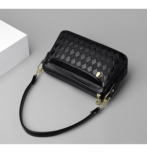 Fashion Ladies Large Capacity Solid Color Wild Shoulder Messenger Bag Soft Pu Leather Casual <b>Tote</b> Handbag for Women - Product Image 2