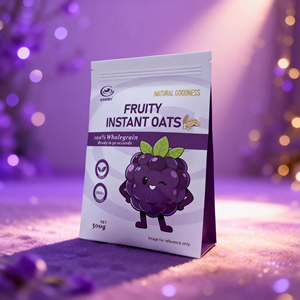 Flocons d'avoine aux fruits pour enfants, céréales instantanées pour le petit-déjeuner, riches en fibres, aliments sains pour bébés, enfants et adultes - Product Image 2
