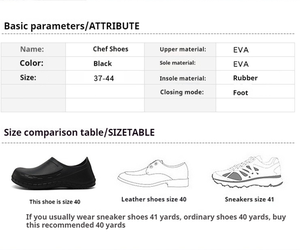 Otel Mutfak Kaymaz Su Geçirmez Şef Güvenlik Ayakkabıları Terlik Kaymaz Şef Ayakkabıları Nefes Alabilen Dayanıklı Aşçı İş Ayakkabıları - Product Image 5