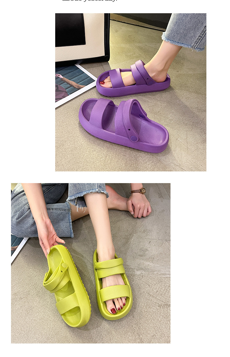 Platform Slides Slippers Home Sandals EVA Summer Men Women Casual Beach Shoes