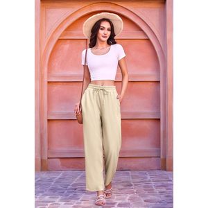 2025 conjuntos de dos piezas informales de verano para mujer, conjuntos holgados de lino por encima de la rodilla, conjunto de pantalones cortos de 2 piezas de talla XS con Tops cortos - Product Image 6