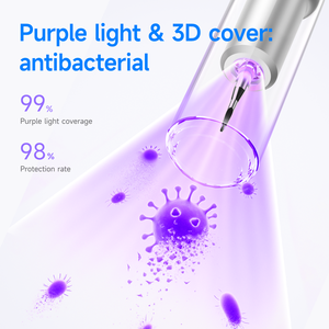 Spazzolino Elettrico Sonico Ultrasonico in Metallo Senza Fili IPX6 Impermeabile con LED, Rimuovi Placca Portatile, Sbiancante per Denti - Product Image 3