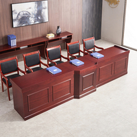 Ensemble de table et chaises de conférence extensible en bois HYZ-40 pour salles de réunion de bureau de 20 personnes, design moderne
