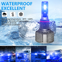 Ampoule de phare LED bleue super lumineuse 50W 12V, ampoule de voiture, faisceau haut et bas, H1 H4 H7 9012 880 H11, phares LED 9005 9006