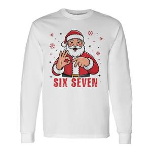 T-shirt a maniche lunghe Six Seven Gen Alpha Meme Santa Xmas - Product Image 1