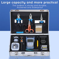 COMPTYCO FTTH 23pcs Fiber Tool Kit Optical Fiber Splicing Tool Box Fiber Cleaver VFL OPM Optic Tool Kit Box Kit Fibra Optica