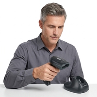 Lecteur de codes-barres USB filaire et sans fil, scanner portable pour entrepôt et logistique, numérisation manuelle continue