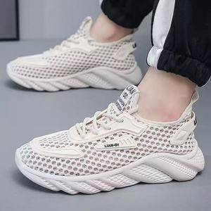 Zapatillas deportivas de malla con punta redonda, cordones, transpirables, entresuela de EVA, para todas las estaciones. - Product Image 4