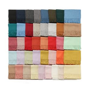 Bufanda completa <span class=keywords><strong>de</strong></span> lana <span class=keywords><strong>de</strong></span> otoño e invierno 100%, chal estampado hecho en fábrica para hombres y mujeres, estilo largo y liso - Product Image 3