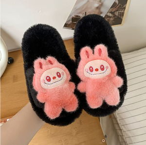 Heiß Verkauftes Produkt Süße Hausschuhe Labubu Hausschuhe für Kinder Labubu Familie Plüsch Hausschuhe - Product Image 3