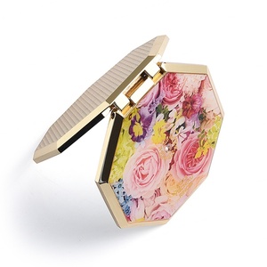 Sublimation Blank <b>Compact</b> Flexible Pocket <b>Mirrors</b> Cosmetic Flower Make up Small Hand <b>Mirror</b> - Product Image 4