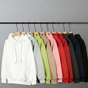 Sudadera con Capucha Oversize para Hombre, Forro Polar Suave, Color Liso, Tallas Grandes, Estilo Casual - Product Image 3