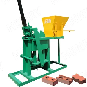 Máquina para fazer tijolos de barro em Uganda Pequena Máquina de tijolos de lama HR2-40