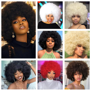 Pelucas <span class=keywords><strong>Afro</strong></span> para Mujeres Negras, Pelucas <span class=keywords><strong>Afro</strong></span> Rizadas <span class=keywords><strong>de</strong></span> los 70, Cabello Sintético Esponjoso y Elástico, Peluca <span class=keywords><strong>Afro</strong></span> Grande para Uso Diario, Fiestas, Cosplay y Disfraces - Product Image 6