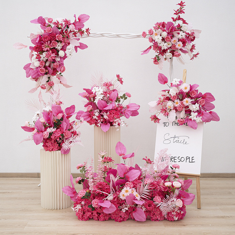 Mixed Flower Arrangement Silk White and