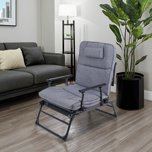 <span class=keywords><strong>Chaise</strong></span> de camping 3 en 1, <span class=keywords><strong>chaise</strong></span> longue <span class=keywords><strong>pliante</strong></span>, dossier réglable à 6 positions, soutien lombaire pour la maison, le bureau, l'<span class=keywords><strong>extérieur</strong></span> - Product Image 5