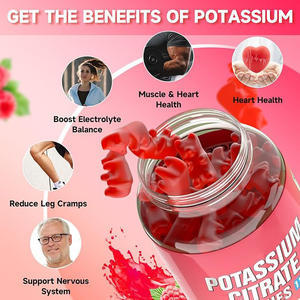 Compléments de citrate de potassium sans sucre, gommes de magnésium et de potassium avec calcium, zinc et vitamines pour les crampes aux jambes et la santé musculaire - Product Image 3