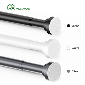 YIJIALE 13Y Export Adj 22mm 35.43-63.01in <span class=keywords><strong>Barre</strong></span> <span class=keywords><strong>de</strong></span> tension à <span class=keywords><strong>ressort</strong></span> en acier au carbone avec revêtement en poudre, amovible sans outil pour <span class=keywords><strong>douche</strong></span> - Product Image 1
