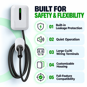 Chargeur EV triphasé 380V 11kW Type 2 16A, station de recharge EV certifiée CE, borne de recharge murale pour usage résidentiel et commercial - Product Image 2