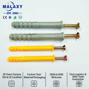 Vis d'expansion en nylon Malaxy, chevilles murales auto-taraudeuses pour cloisons sèches, béton et maçonnerie - Product Image 1