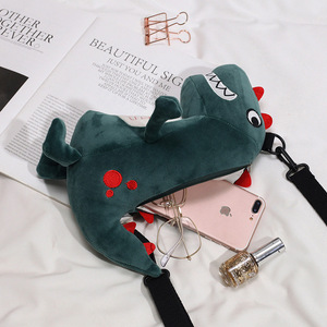 Groothandel Op Maat Super Schattige Rugzak Schattige Groene Dinosaurus Kleine Tas Pluche Speelgoed Rustgevende Pop OEM ODM Meisjes <span class=keywords><strong>Bed</strong></span> Cadeau - Product Image 4