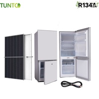 Réfrigérateur solaire DC 139L 12V 24V vertical avec congélateur inférieur pour caravane et camping-car