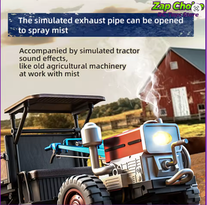JJRC C8836 1/12 4WD Tractor RC Totalmente Proporcional 2.4G con Humo, Luces LED y Sonido, RTR 3.7V 500mAh, Vehículo Agrícola Retro, Juguete de Regalo para Adultos - Product Image 6