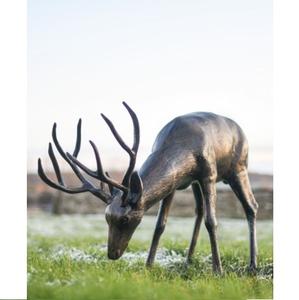 Reno de bronce de pie, artesanías de Metal, escultura de jardín de granja y modelo de obra maestra, estatua de Reno de Navidad a la moda para exteriores - Product Image 1