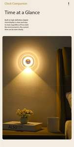 Foco de luz inteligente con Sensor de cuerpo humano, lámpara LED inalámbrica para el hogar, dormitorio, armario, lámpara de baño, luz nocturna de carga para pasillo - Product Image 4