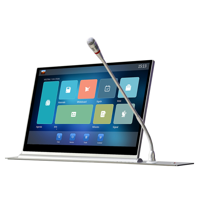 New Design 17.3 Inch Ultra-thin Screen Motorized Pop up Lcd Lift Desk LCD Monitor Lift for Office Paperless Conference System