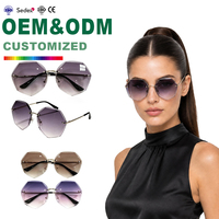 Lunettes de Soleil Rectangle en Gros Personnalisées avec Logo, Design Métallique Rétro Vintage Luxe Coupe Diamant pour Femmes Hommes